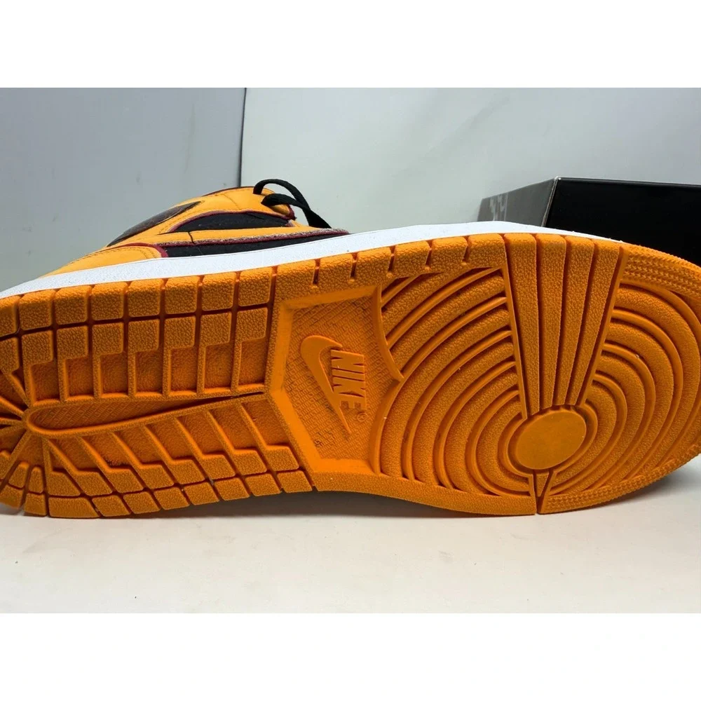 Jordan 1 Mid SE Black Vivid Orange Mens 12 FJ4923-008 W Box